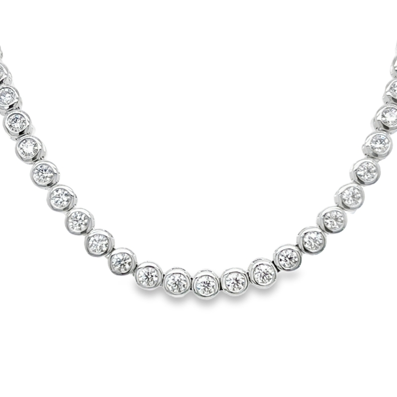 HEARTS ON FIRE Bezel-Set Diamond Line Necklace