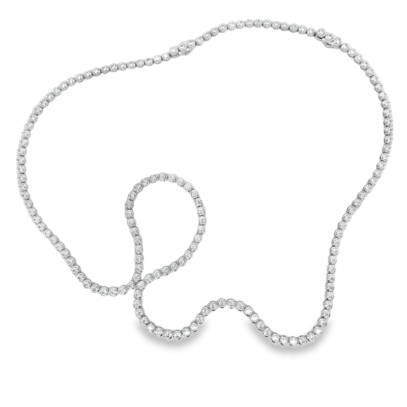 HEARTS ON FIRE Bezel-Set Diamond Line Necklace
