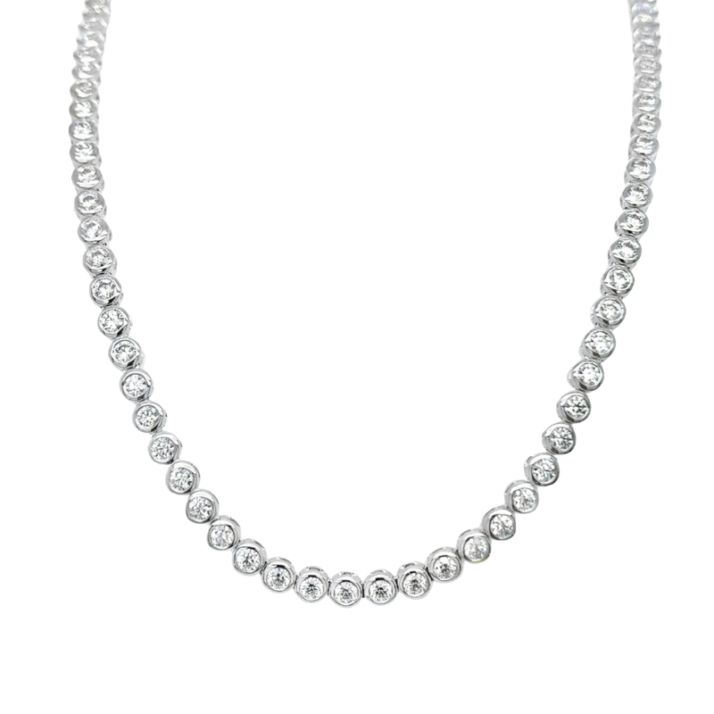 HEARTS ON FIRE Bezel-Set Diamond Line Necklace