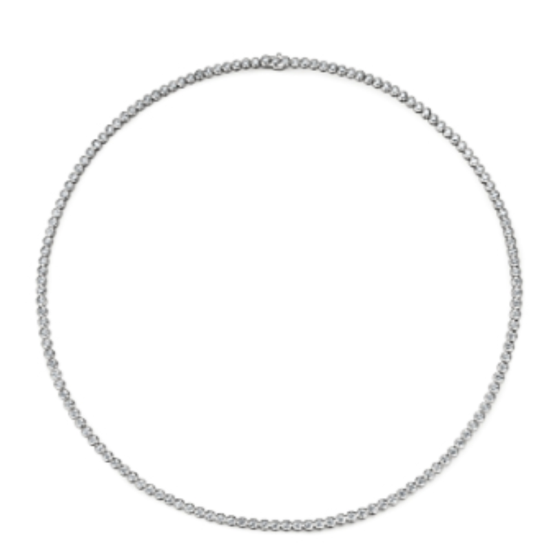18 18KW Bezel-set line necklace 4.57ctw GH/VS