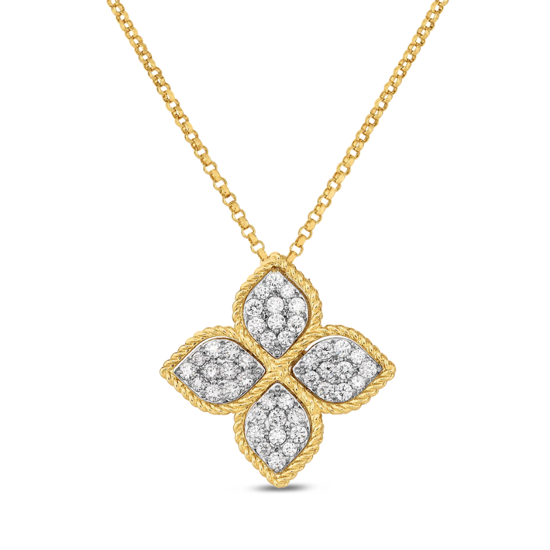 Princess Flower Large Diamond Necklace