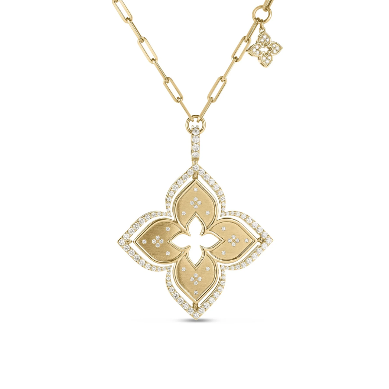 Roberto Coin Venetian Princess Pirouette Large Flower Necklace