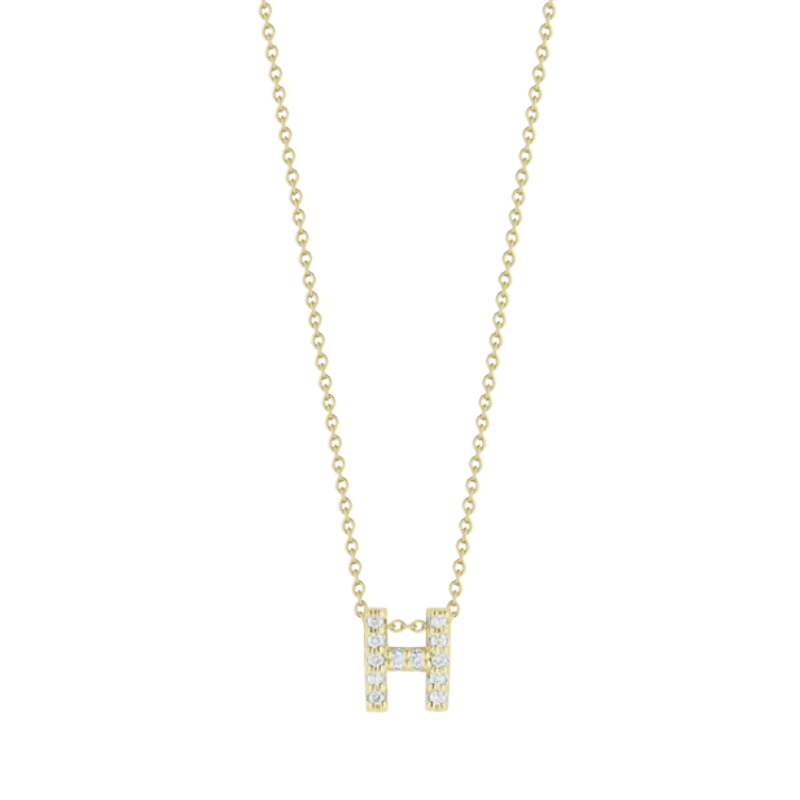 Roberto Coin Tiny Treasures Diamond Love Letter Necklace