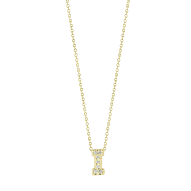 Roberto Coin Tiny Treasures Diamond Love Letter Necklace