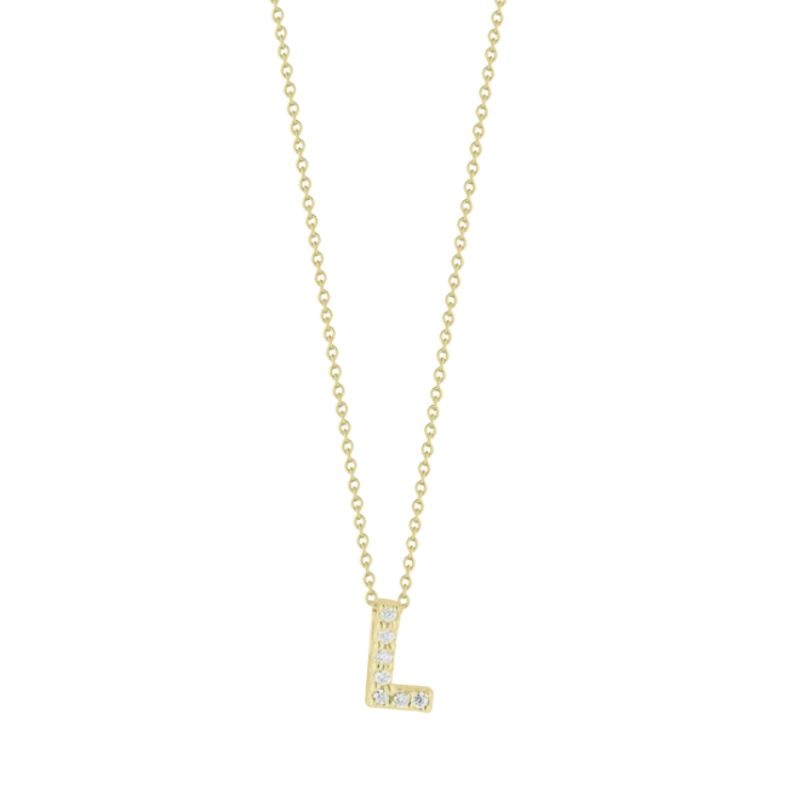 Roberto Coin Tiny Treasures Diamond Love Letter Necklace