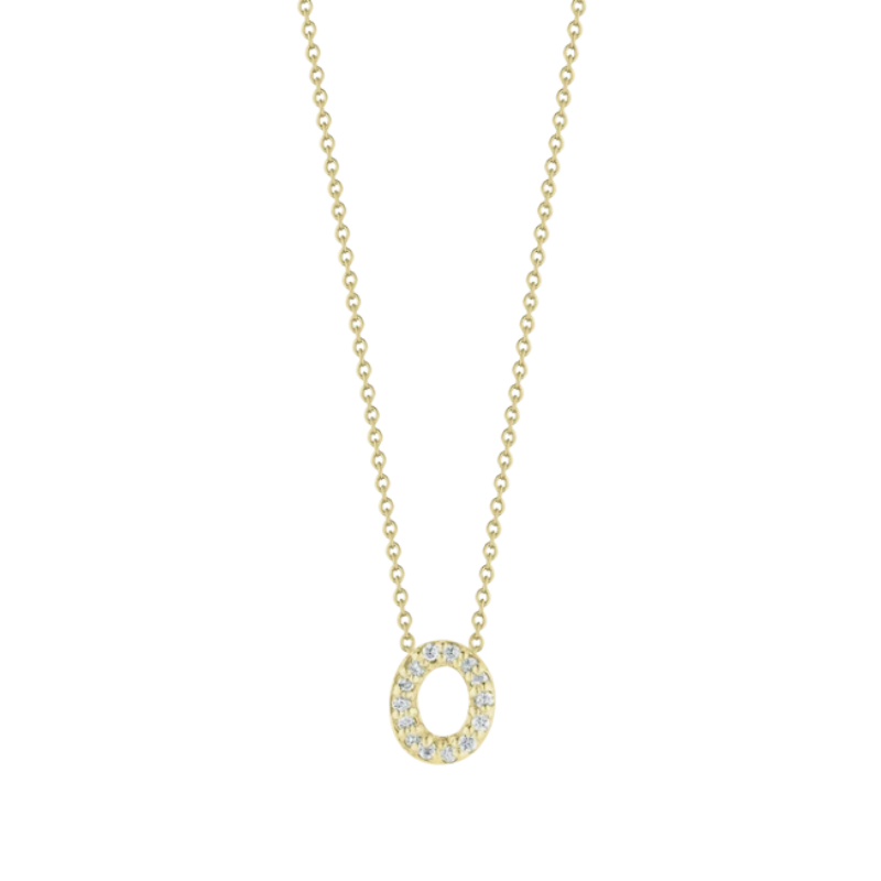 Roberto Coin Tiny Treasures Diamond Love Letter Necklace