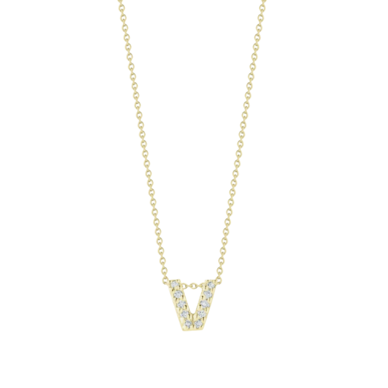 Roberto Coin Tiny Treasures Diamond Love Letter Necklace
