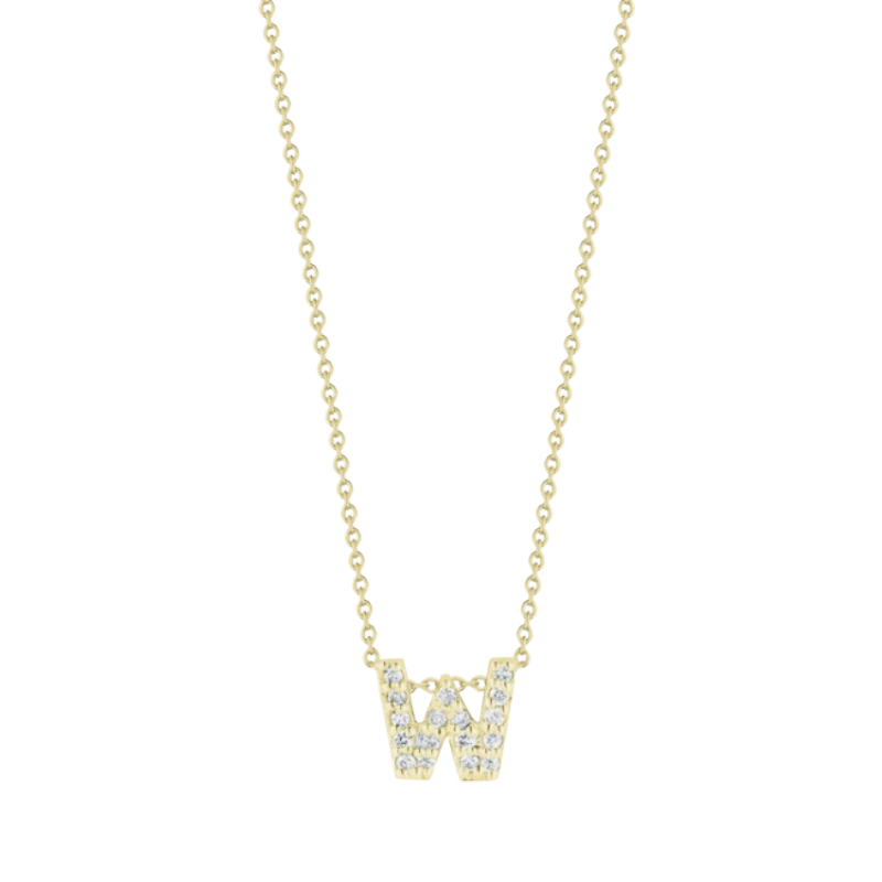 Roberto Coin Tiny Treasures Diamond Love Letter Necklace