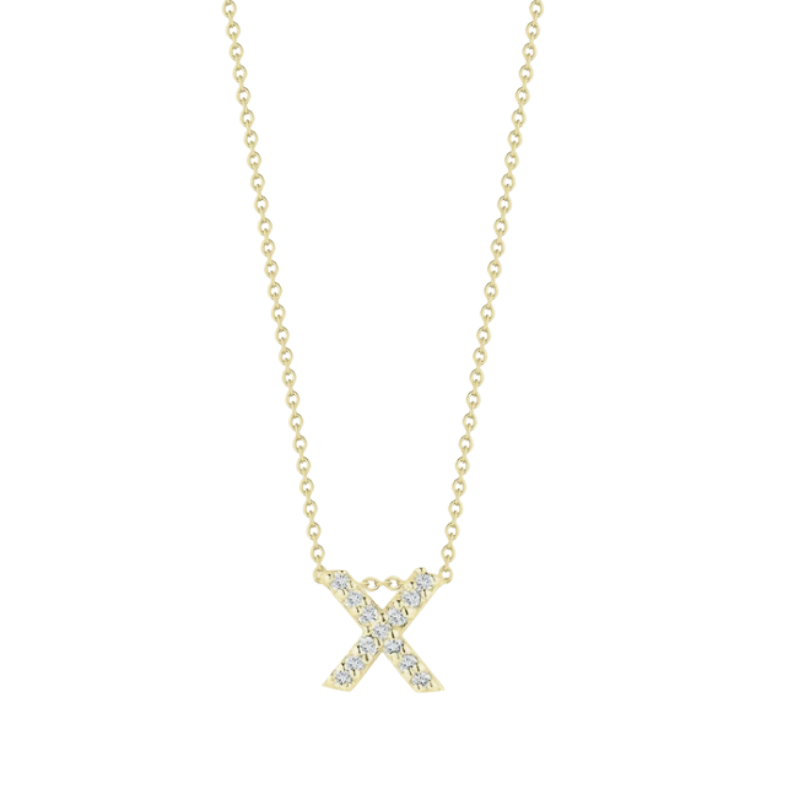 Roberto Coin Tiny Treasures Diamond Love Letter Necklace