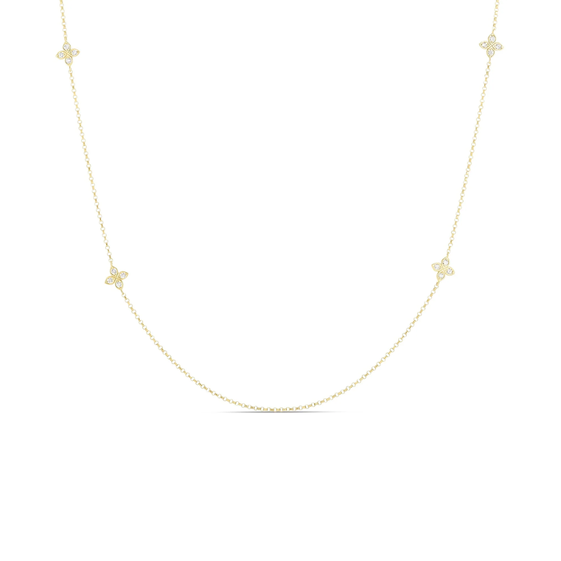 Roberto Coin Love In Verona 10 Station Flower Long Necklace