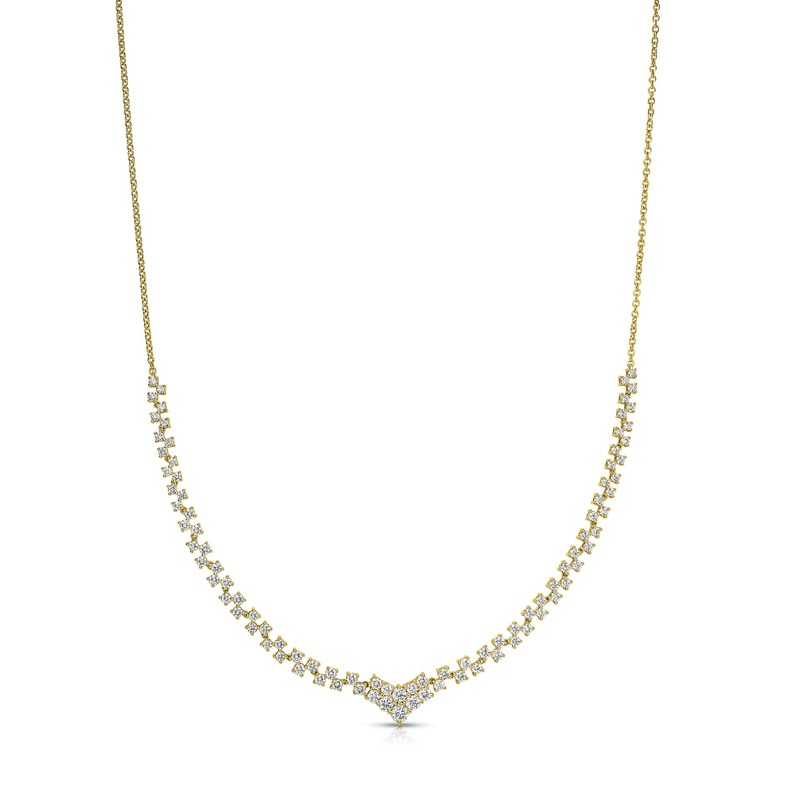 17 14KY 3ctw I-J SI1 diamond necklace