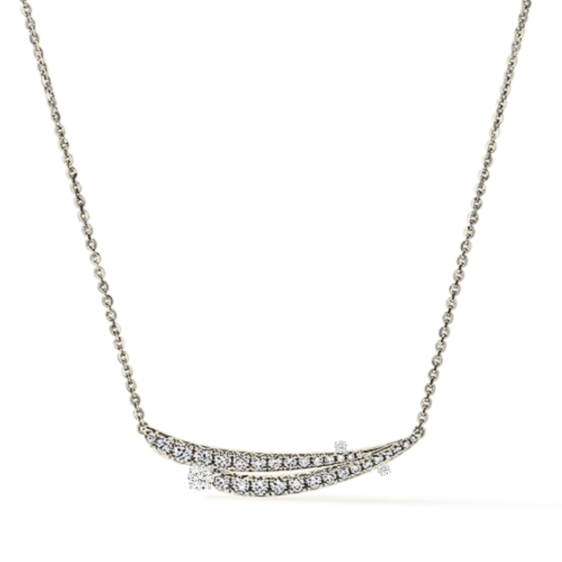 ESTATE - HOF 18 18KW Vela 1.03ctw G-H/VS diamond necklace