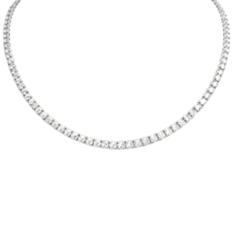 16.5 14KW 4-prong straight line 11ctw G-H/VS diamond tennis necklace
