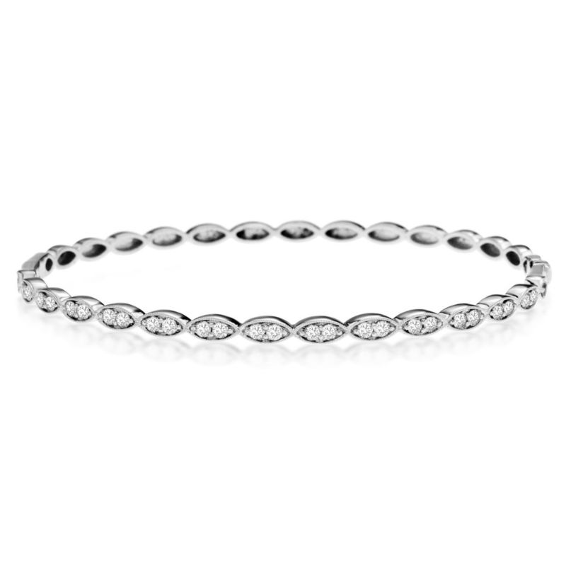 Diamond Scalloped Bangle