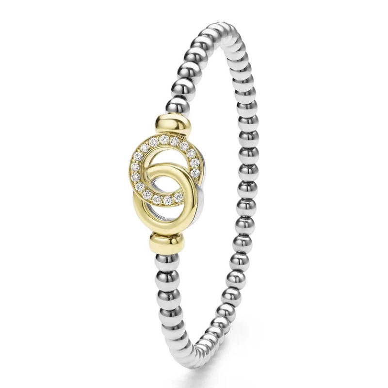 LAGOS Signature Caviar Interlocking Circles Stretch Bracelet