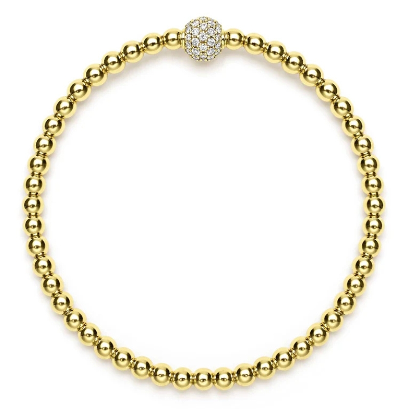 LAGOS Caviar Diamond Bead Stretch Bracelet
