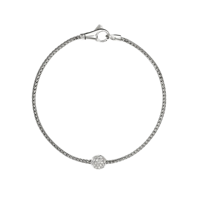SS Essential Pavé Bracelet w/ Diamonds