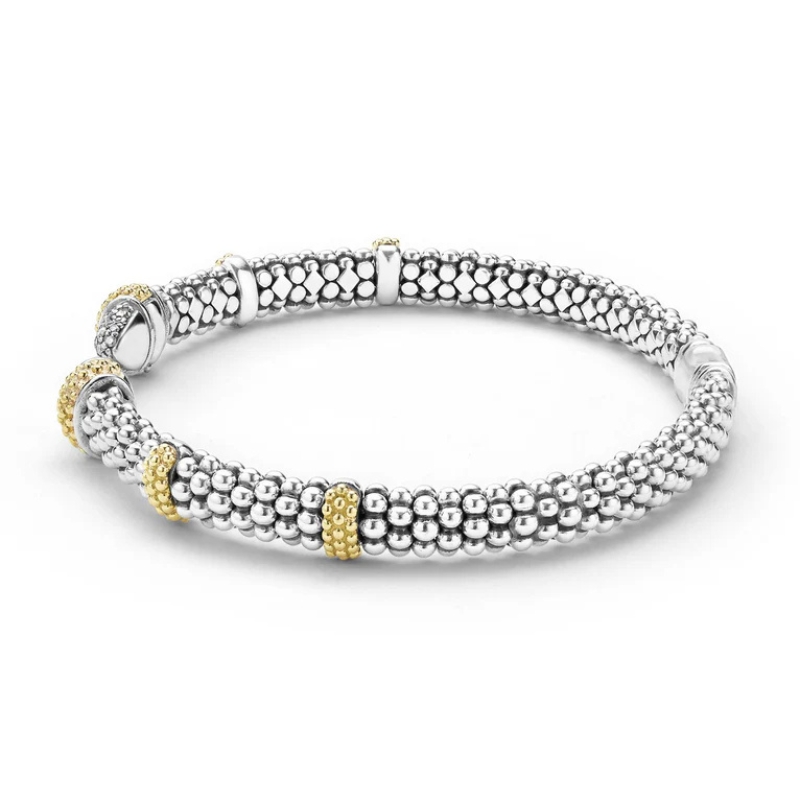 LAGOS Caviar Lux Diamond Versa Torque Bracelet