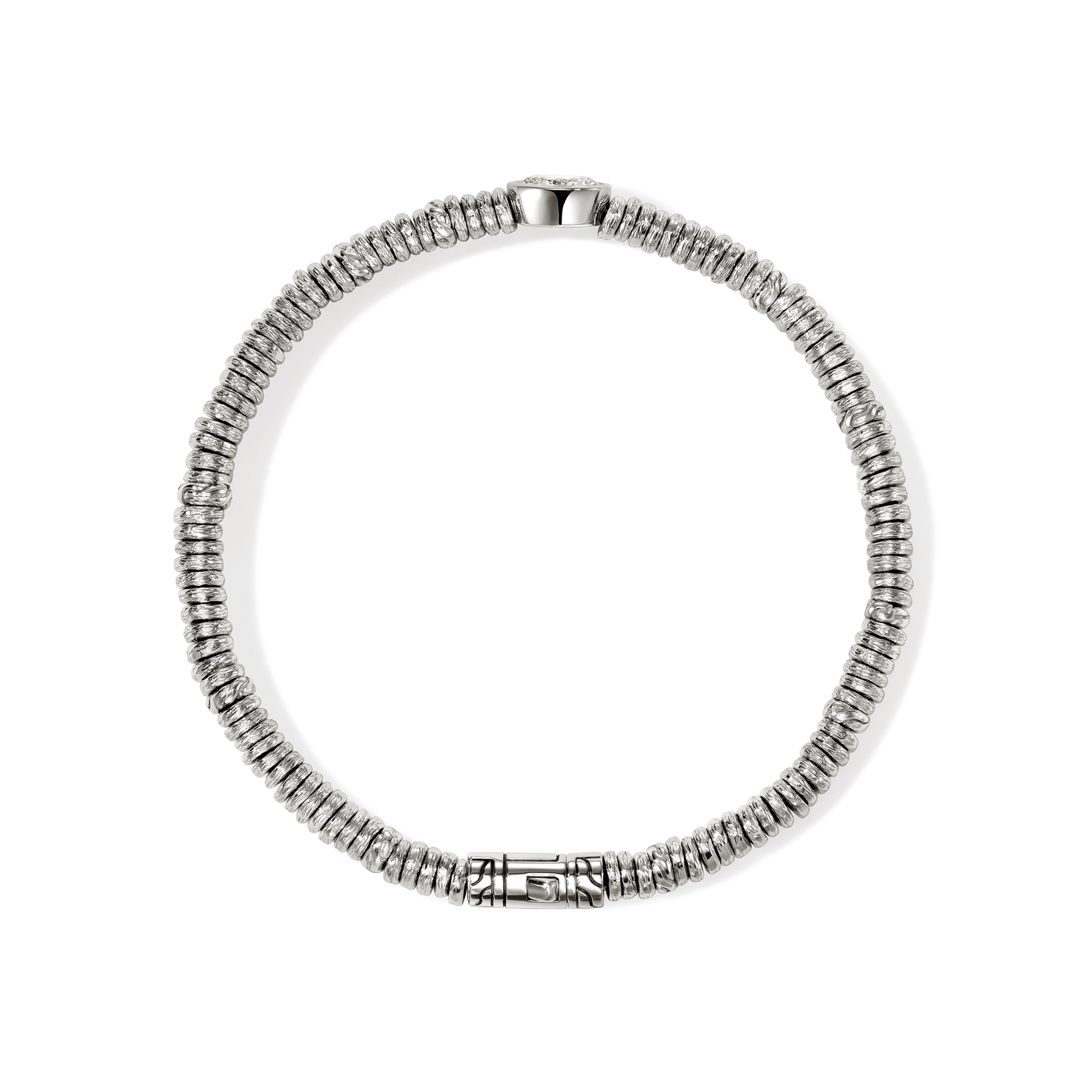 JOHN HARDY Lovestruck Heishi Oval Lab Grown Diamond Bracelet