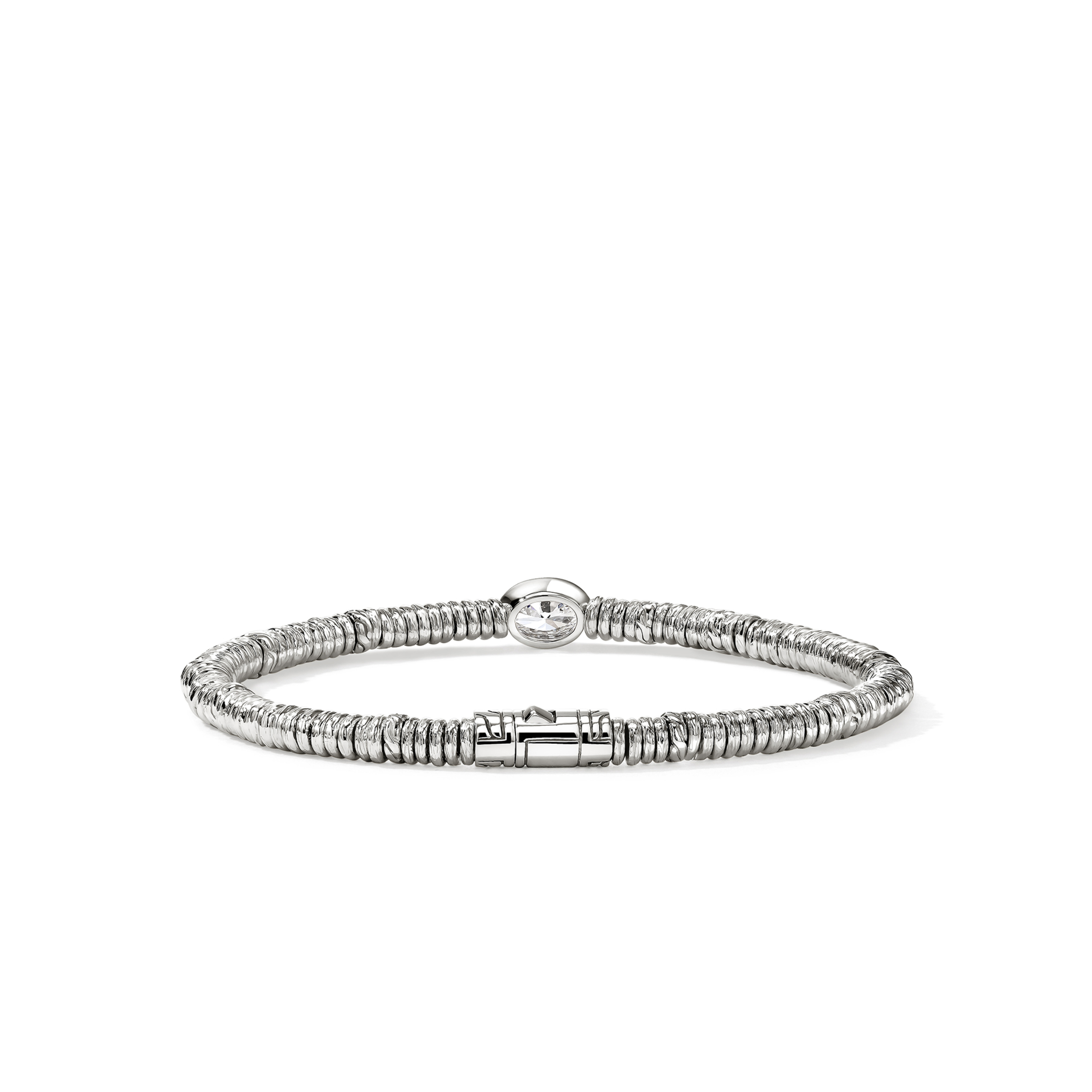 JOHN HARDY Lovestruck Heishi Oval Lab Grown Diamond Bracelet