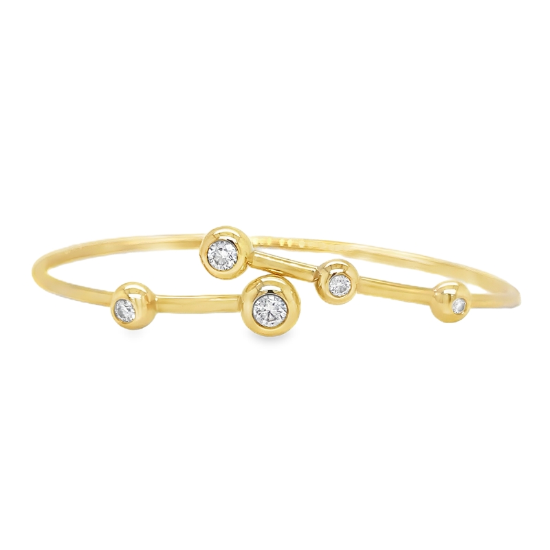 18KY Dream Floating Flexi Bangle .54ctw G/H VS