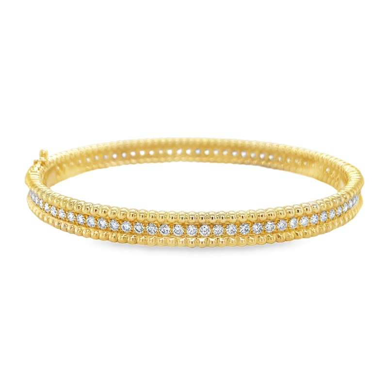 Diamond Beaded Edge Bangle