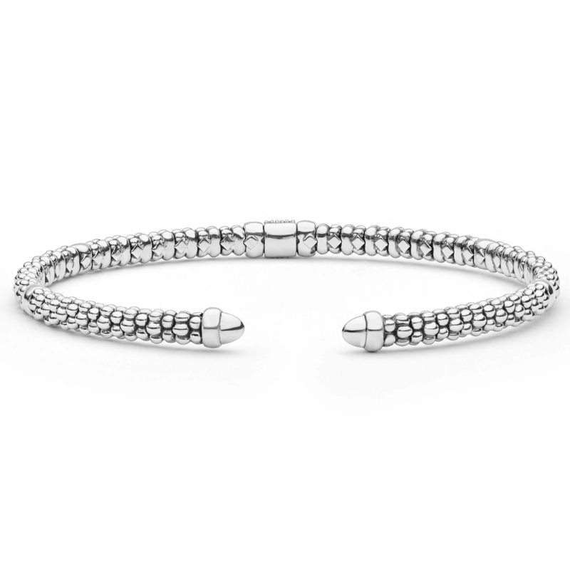 Two-Tone Small Diamond Station Mini Versa Torque Bracelet