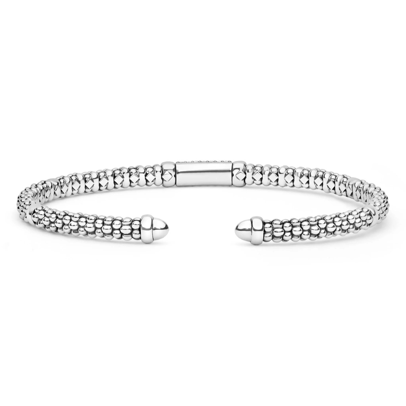 Two-Tone Medium Diamond Station Mini Versa Torque Bracelet