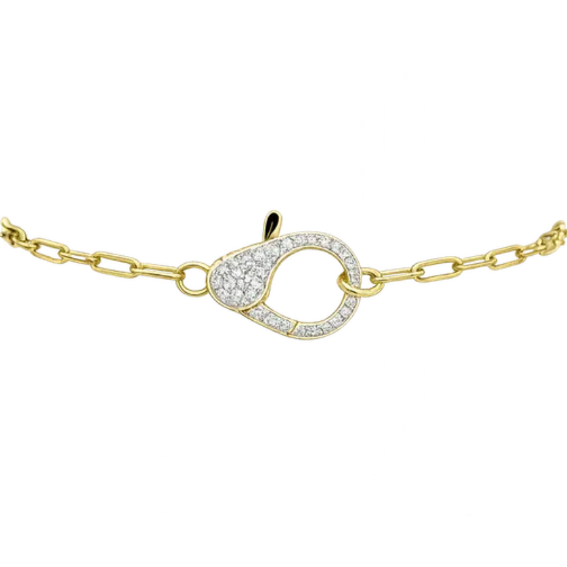 Diamond Clasp Link Bracelet