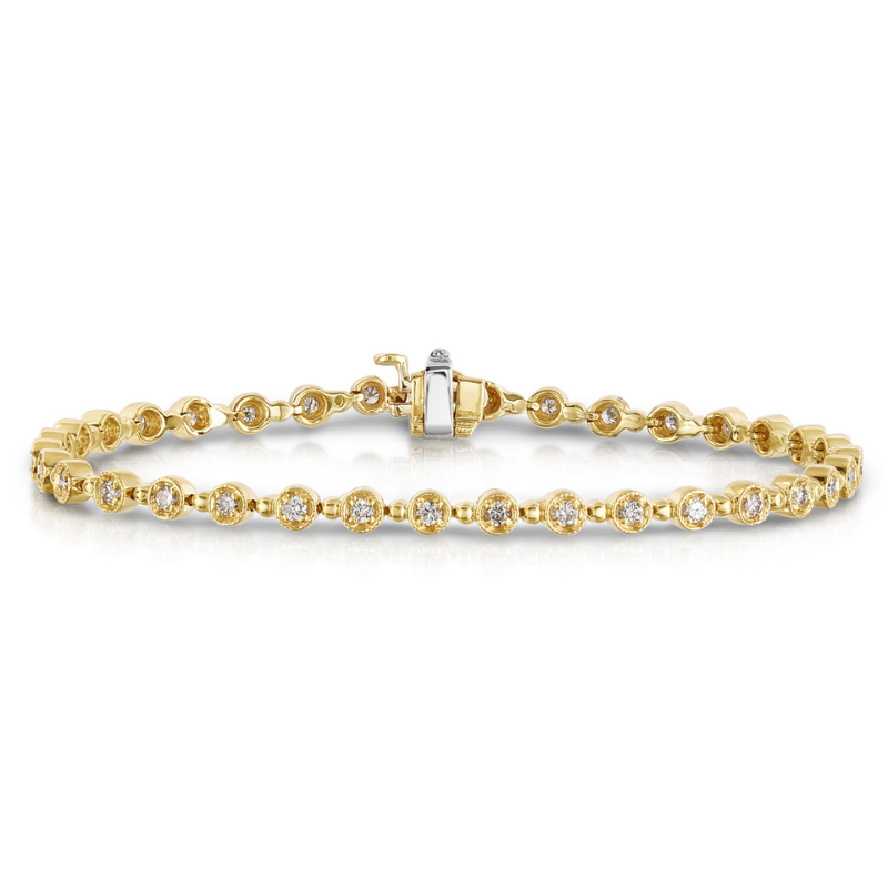 14Kt Gold Diamond Tennis Bracelet