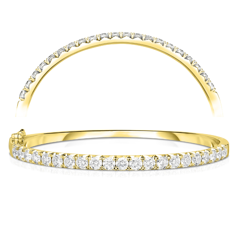 14Kt Diamond Bangle