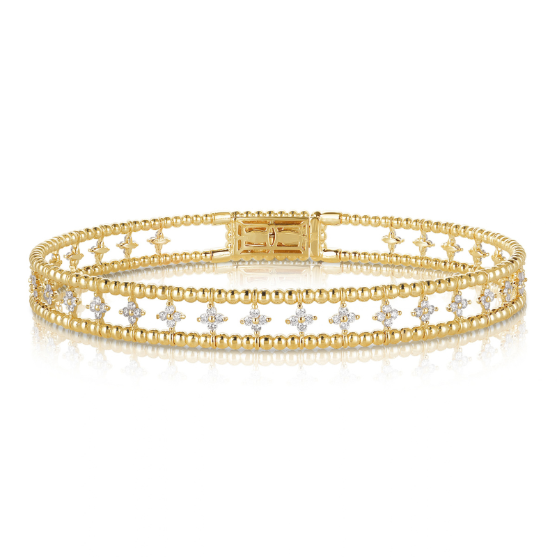 14Kt Diamond Bangle Bracelet