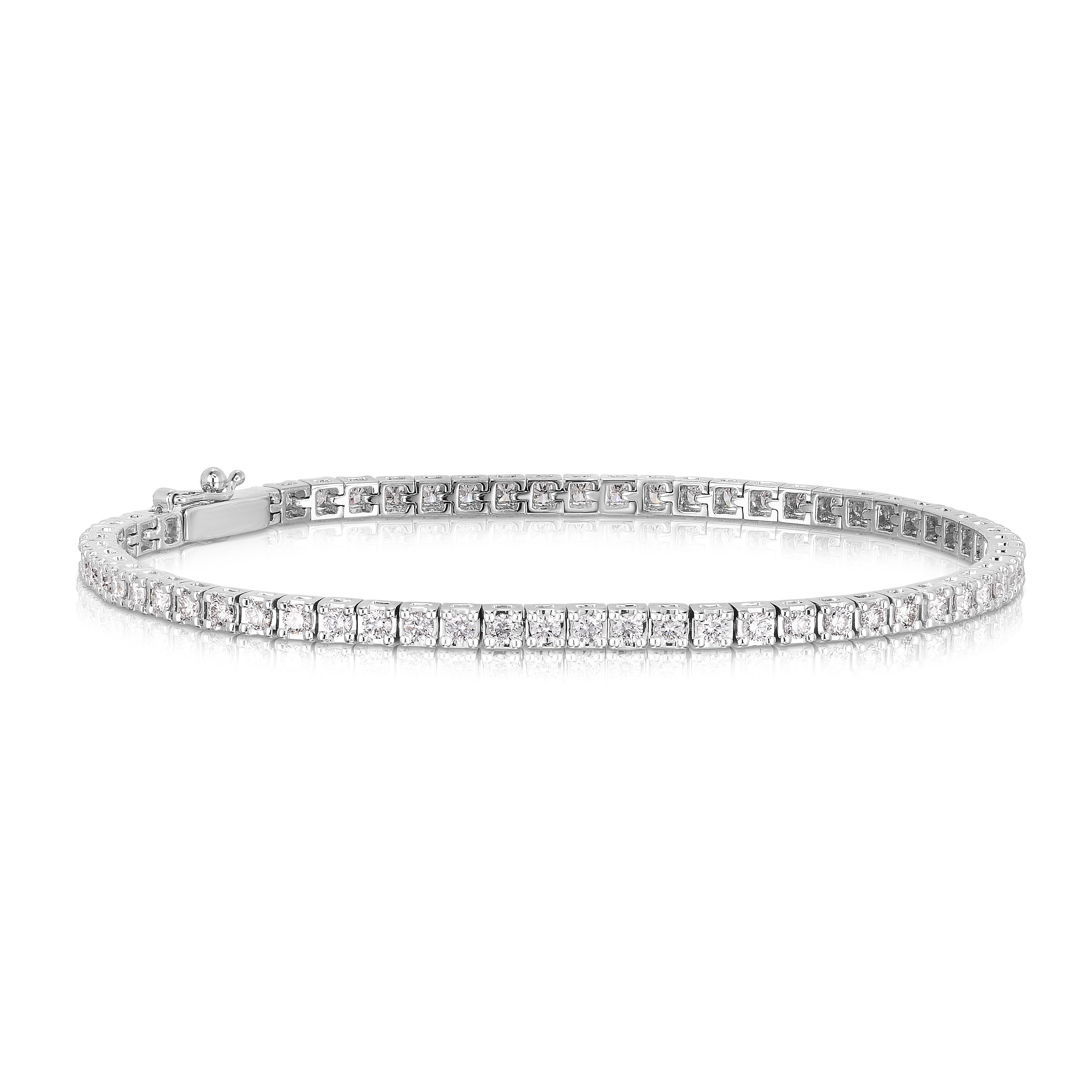 1K White Gold Diamond Tennis Bracelet