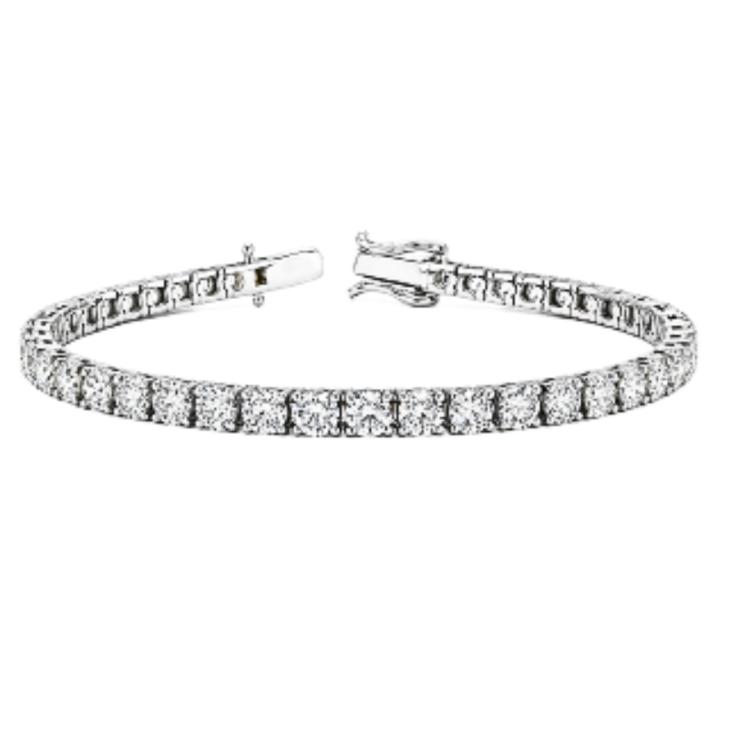 14KW 4-prong 10.42ctw G-H/VS diamond tennis bracelet