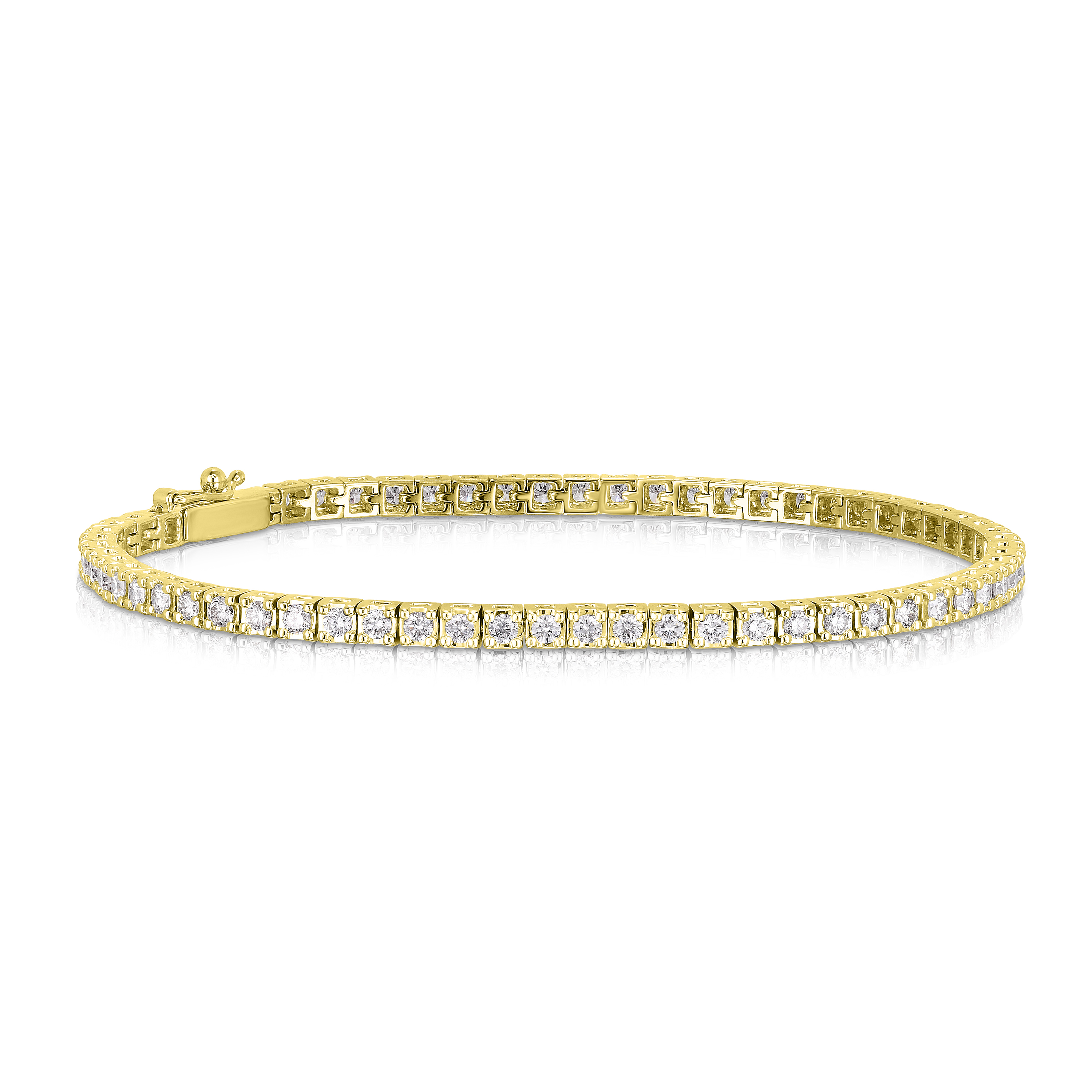 14KY 5ctw I-J/SI1 diamond tennis bracelet