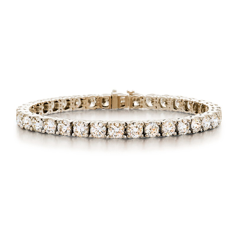14KY 6.5ctw I-J/SI1 diamond tennis bracelet