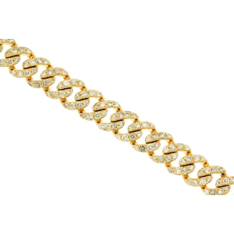 14KY 3.15ctw G-H/SI diamond cuban bracelet