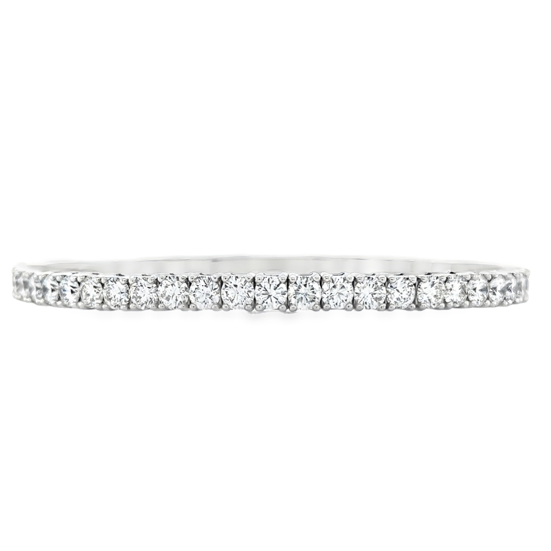 14KW Lab Grown Diamond 5.00ctw Tennis Bangle Bracelet
