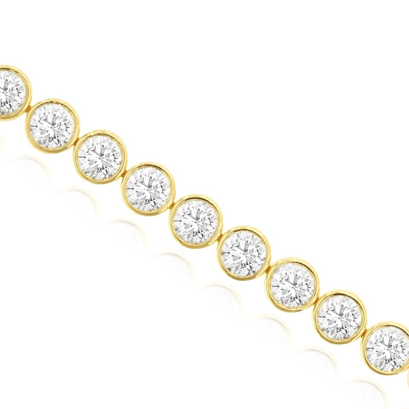 14KY bezel 9.9ctw round LGD Bracelet