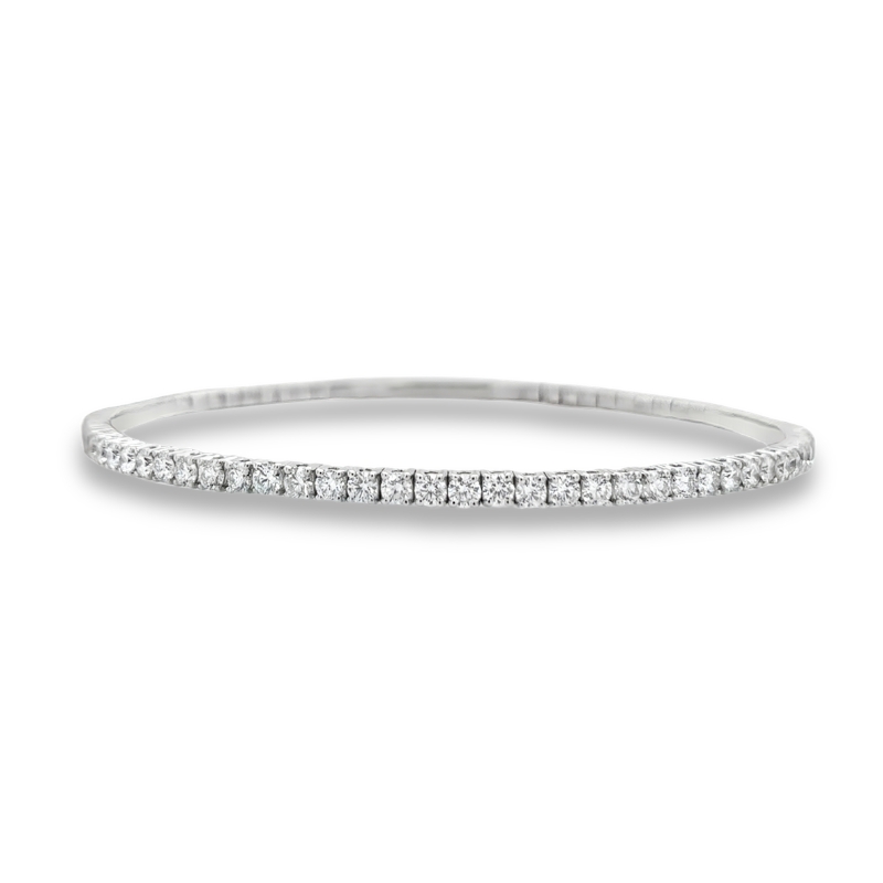 14KW Lab Grown Diamond 2ctw tennis Bangle Bracelet