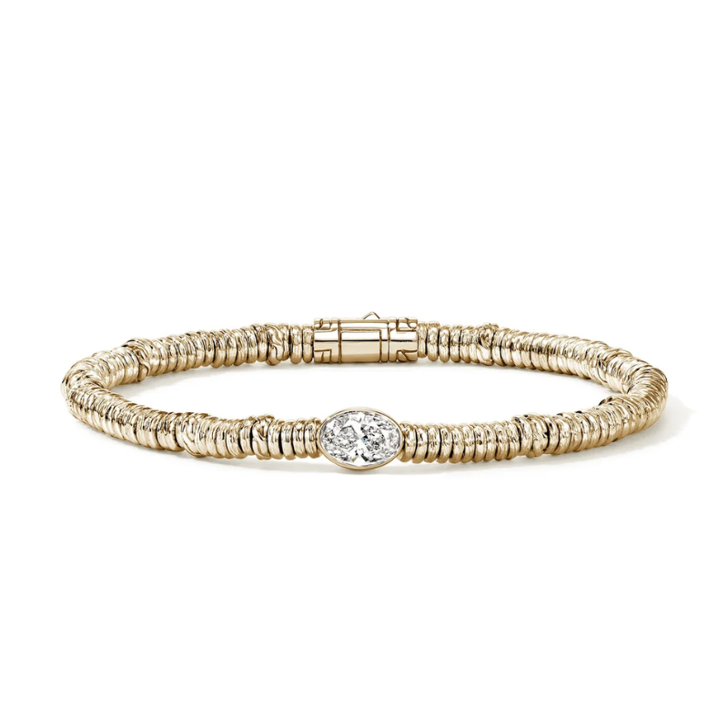 John Hardy Lovestruck Heishi Bracelet with Lab Grown Diamond