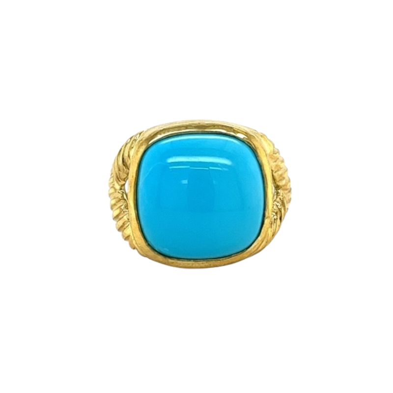 Twist Shank Turquoise Ring