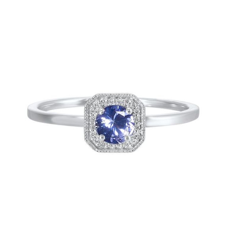 Synthetic Alexandrite & Diamond Ring
