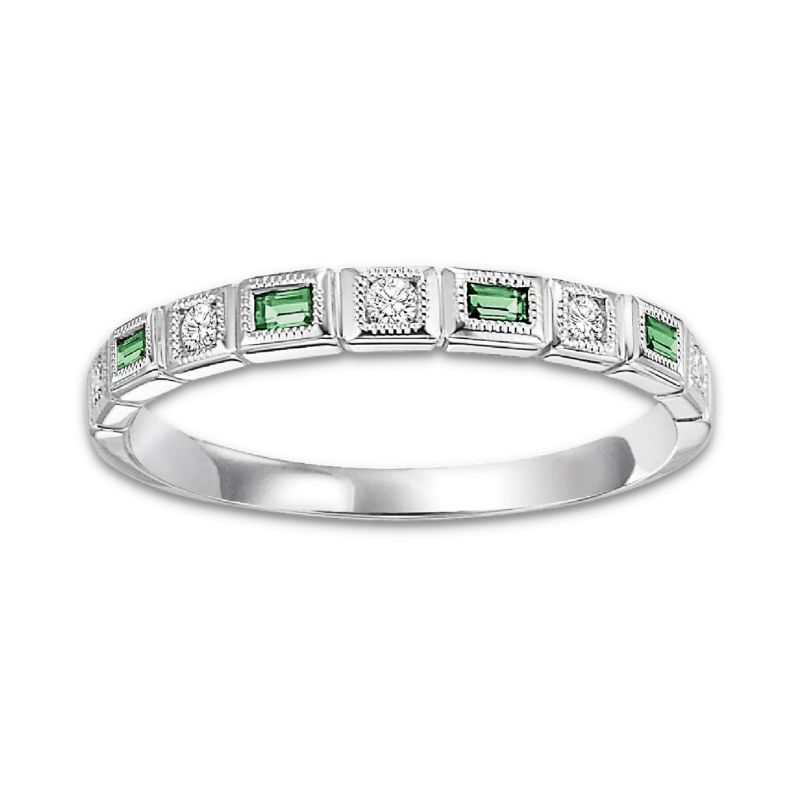 Emerald Stackable Birthstone Ring