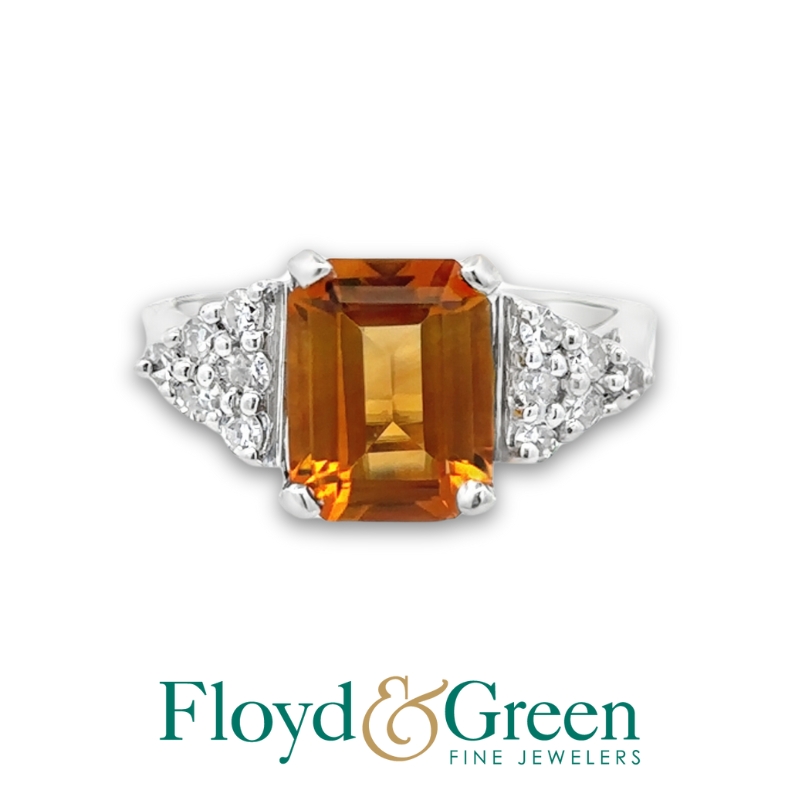 Citrine & Diamond Ring