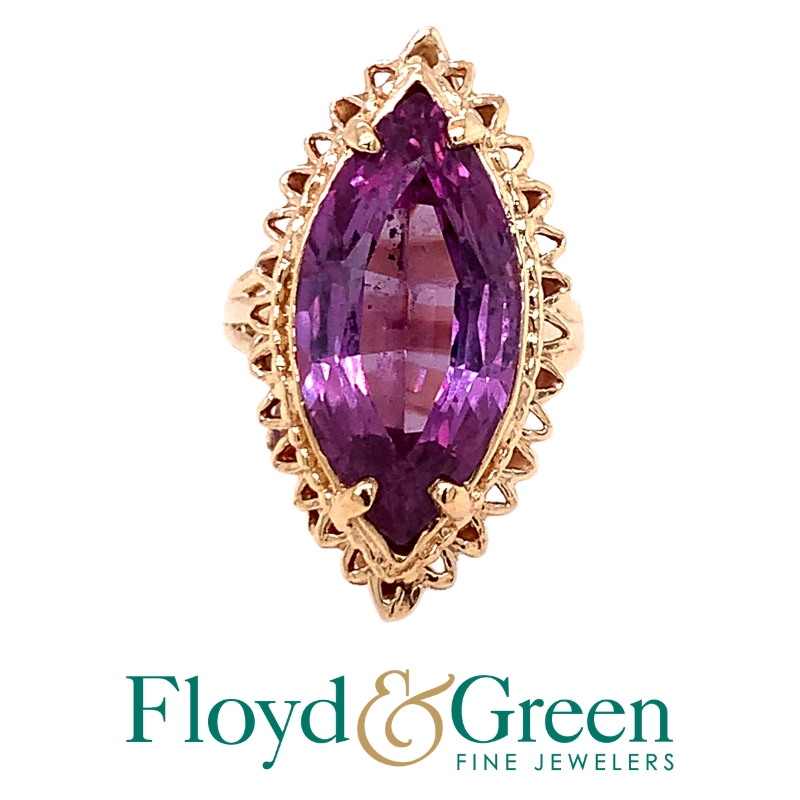 Synthetic Purple Sapphire Ring