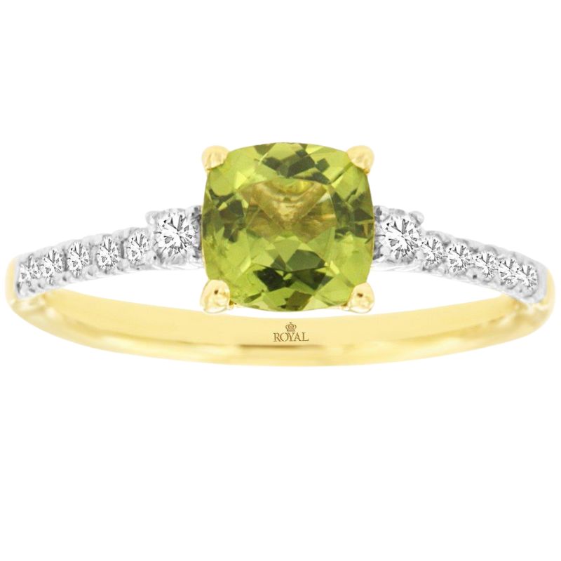 Peridot & Diamond Accent Ring