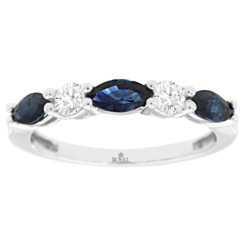 Alternating Sapphire & Diamond Band