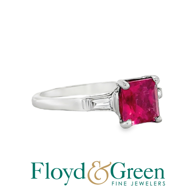 Pink Tourmaline & Diamond Ring