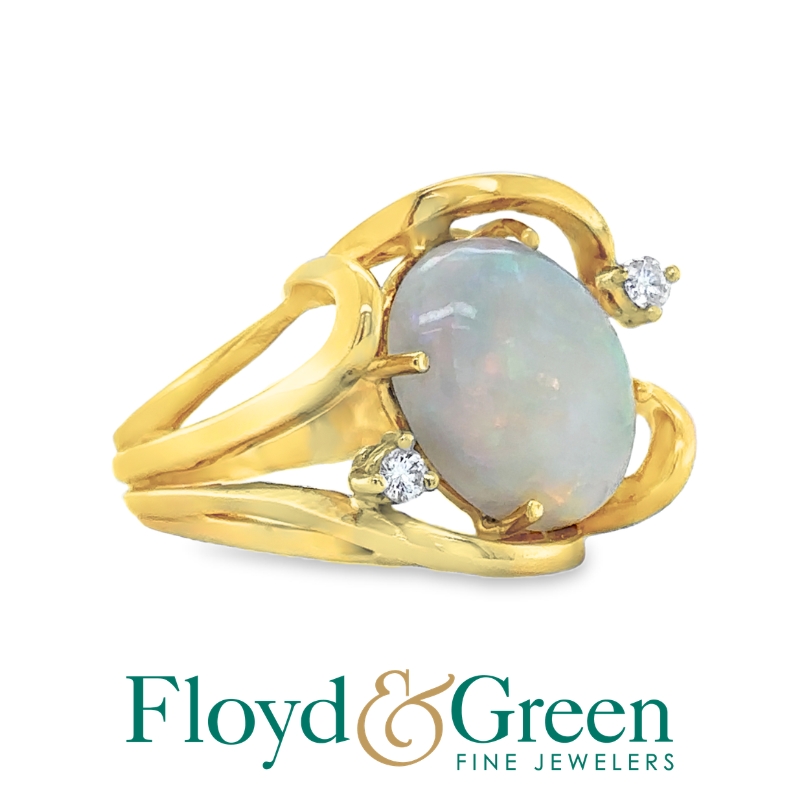 Opal & Diamond Ring